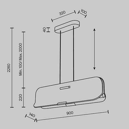 Светильник подвесной светодиодный Maytoni Optimista MOD408PL-L12B3K