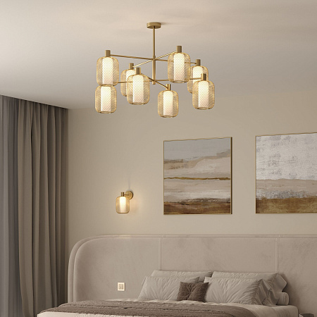 Люстра на штанге Eurosvet Voile 30192/8 золото a069159 Люстра на штанге Eurosvet Voile 30192/8 золото a069159