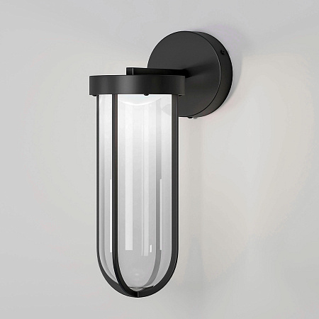 Уличный настенный светодиодный светильник Elektrostandard Ritz (35183/D) черный (a068269)