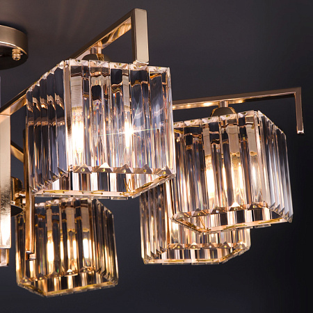 Люстра потолочная хрустальная  Eurosvet April 10126/8 золотой (a054450)