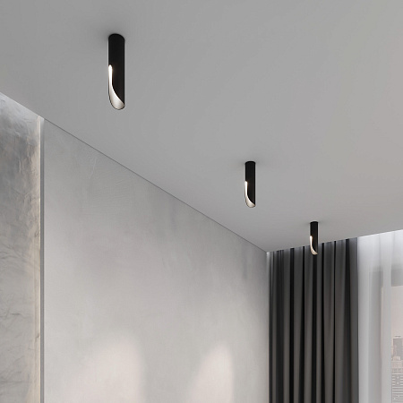 Светильник потолочный светодиодный Elektrostandard Apex 25113/LED 7W 4000K черный a068286