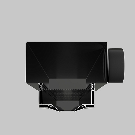 Диффузор с гексагональной сеткой, линейный, для натяжного потолка, черный, КСД тип 2 Maytoni Aero ARC-LD-SC-000012