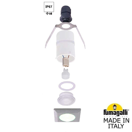 Грунтовый светильник FUMAGALLI TERESA SQUARE 2L4.000.000.AXZ1L