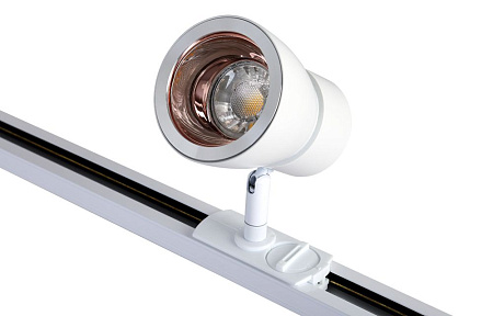 Трековый однофазный светильник Crystal Lux CLT 0.31 009 WH-GO