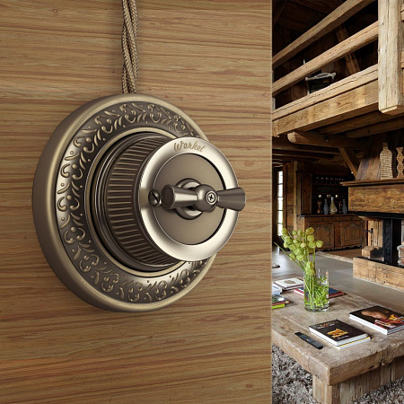 Переключатель одноклавишный Бронзовый Ретро Werkel Ретро W5712012 4690389166617 a050766