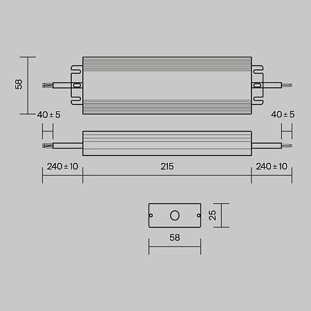 Блок питания для магнитных систем 48V, 100Вт, 48V, IP67 Maytoni Power Supply Magnetic PSL008-100W-48V-IP67