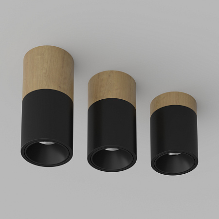 Светильник потолочный светодиодный Ledron RINBOK-160-Wooden-Black Светильник потолочный светодиодный Ledron RINBOK-160-Wooden-Black