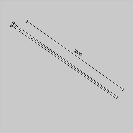 Трековый штанговый светодиодный светильник Maytoni Axity Basis C100CL-L1000-24W3-6K-B