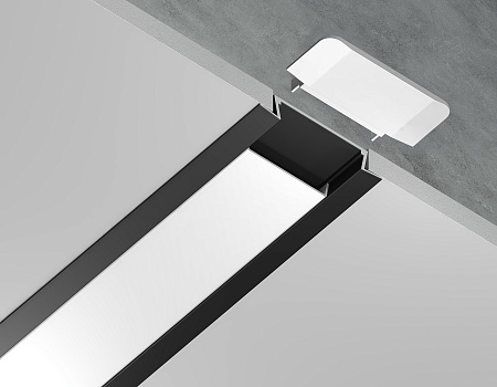 Встраиваемый профиль для ленты Ambrella light ILLUMINATION GP1100BK