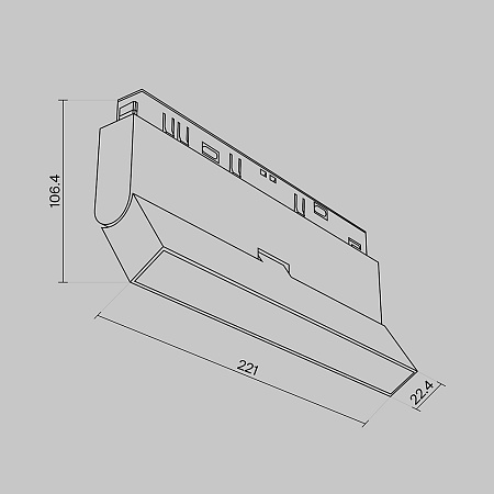 Трековый магнитный диммируемый светодиодный светильник Maytoni Exility TR036-4-12W3K-DS-W