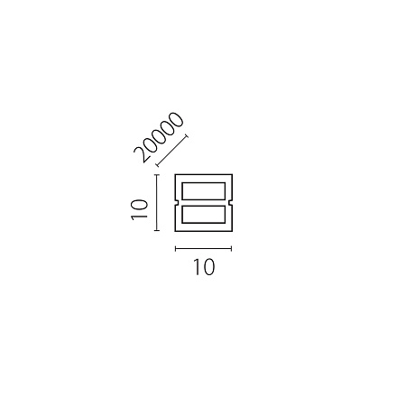 Профиль квадратный силиконовый 10х10 мм (тип А) Lightstar Profiled 441020
