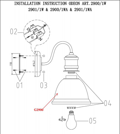Бра Odeon Light Talva 2901/1WA