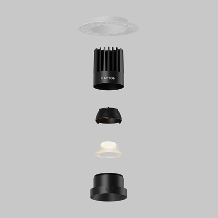 Светильник встраиваемый светодиодный Maytoni Dip DL121-15W-2.7K-TRS-B