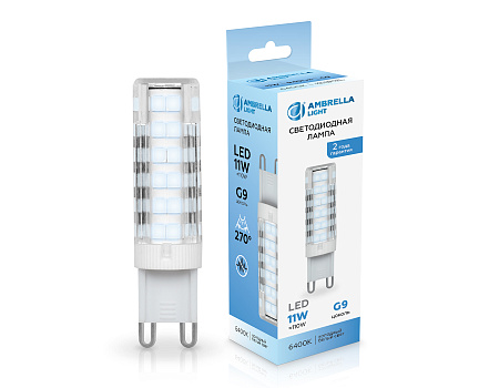 Лампа светодиодная G9 11W 6400K Ambrella light 101106 Лампа светодиодная G9 11W 6400K Ambrella light 101106