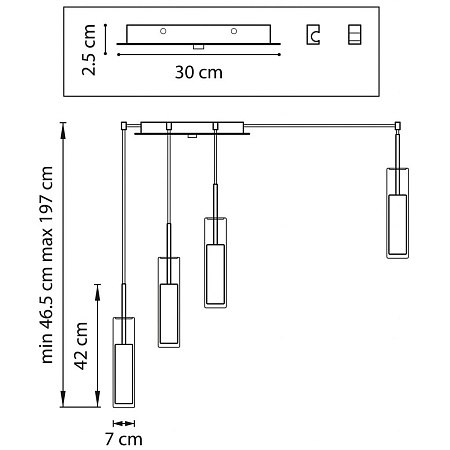 Подвесная люстра Lightstar Cilino 756064 Подвесная люстра Lightstar Cilino 756064