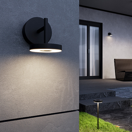 Уличный настенный светодиодный светильник Elektrostandard Verano 35185/D черный a068590