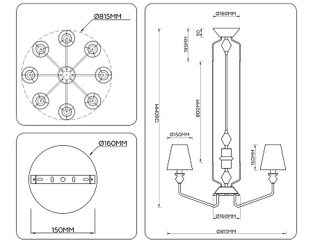 Люстра подвесная Ambrella light High light LH75403 Люстра подвесная Ambrella light High light LH75403