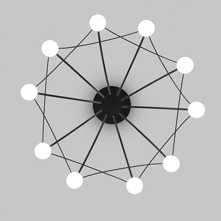 Люстра потолочная светодиодная Eurosvet Ragno 90035/10 LED черный a069307