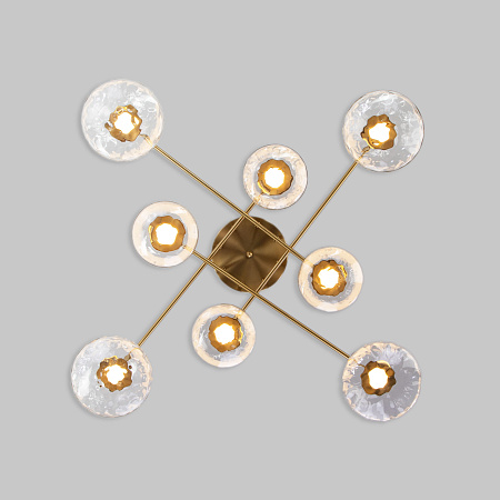 Люстра потолочная светодиодная Eurosvet Ripple 50389 LED латунь a069026 Люстра потолочная светодиодная Eurosvet Ripple 50389 LED латунь a069026