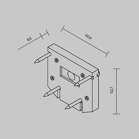 Торцевая заглушка для демпферного шинопровода, черная Maytoni Exility TRA034D-EC-422B