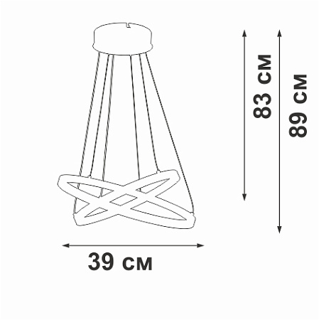 Светильник подвесной светодиодный Vitaluce V2515DT-1/2S
