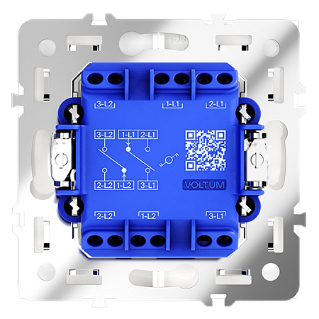 Проходной переключатель встраиваемый VOLTUM S70 двухклавишный (белый матовый) VLS020302 Проходной переключатель встраиваемый VOLTUM S70 двухклавишный (белый матовый) VLS020302