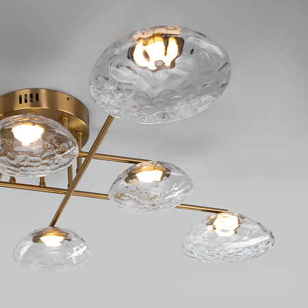 Люстра потолочная светодиодная Eurosvet Ripple 50389 LED латунь a069026 Люстра потолочная светодиодная Eurosvet Ripple 50389 LED латунь a069026