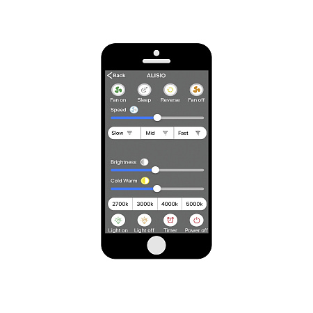 Люстра с вентилятором светодиодная Mantra ALISIO 6706 Люстра с вентилятором светодиодная Mantra ALISIO 6706