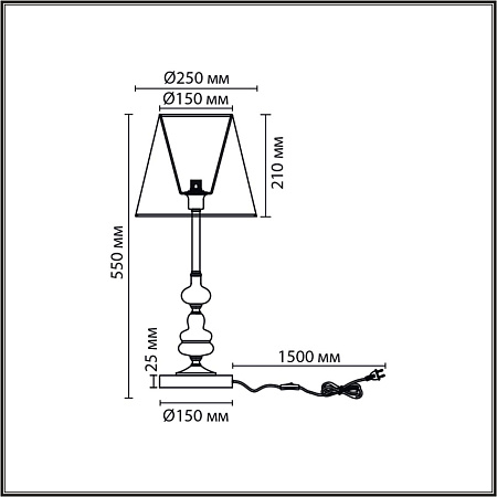 Настольная лампа Lumion KENTUKI 8283/1T Настольная лампа Lumion KENTUKI 8283/1T