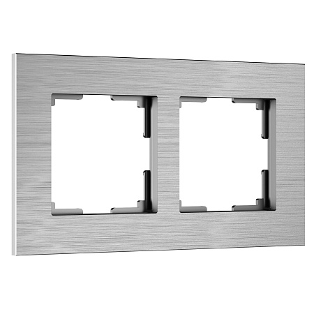 Рамка на 2 поста Werkel AluMax алюминий W0023506 a066327 Рамка на 2 поста Werkel AluMax алюминий W0023506 a066327