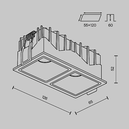 Светильник встраиваемый светодиодный Maytoni Alfa LED DL043-02-10W3K-SQ-W-1