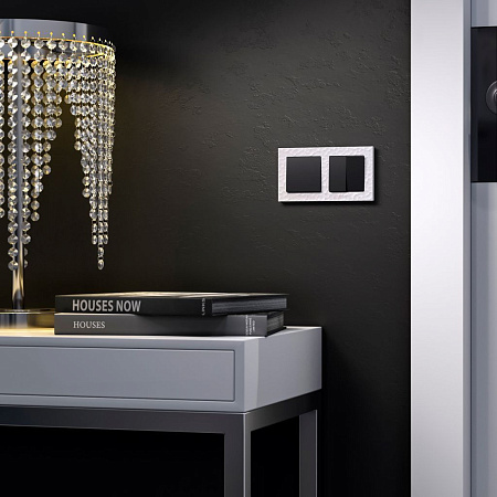 Перекрестный переключатель одноклавишный черный матовый Werkel W1113008 4690389156687 a051611 Перекрестный переключатель одноклавишный черный матовый Werkel W1113008 4690389156687 a051611