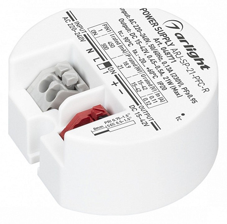 Блок питания 21Вт 15-42В IP20 Arlight ARJ-SP 048771 Блок питания 21Вт 15-42В IP20 Arlight ARJ-SP 048771