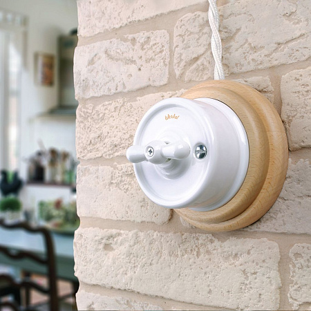 Переключатель одноклавишный белый Ретро Werkel Ретро W5612001 4690389166709 a051317 Переключатель одноклавишный белый Ретро Werkel Ретро W5612001 4690389166709 a051317