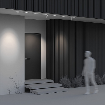 Трековый однофазный уличный светодиодный светильник Maytoni Elasity IP Focus Led O-TR01-1-S-16WW3K