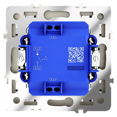 Выключатель с самовозвратом встраиваемый VOLTUM S70 одноклавишный (шелк) VLS010604 Выключатель с самовозвратом встраиваемый VOLTUM S70 одноклавишный (шелк) VLS010604