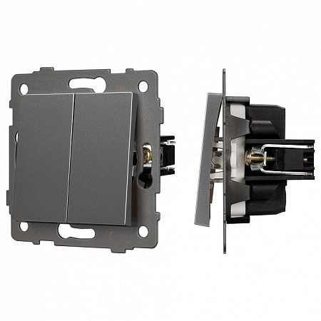 Выключатель проходной двухклавишный без рамки Arlight SWT 049894