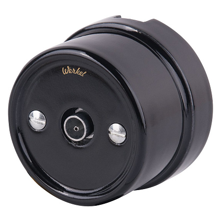 ТВ розетка Werkel Ретро черный W5683008