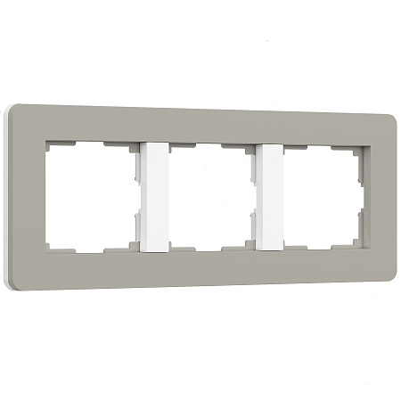 Рамка на 3 поста Werkel Split дымчатый/белый, soft-touch W0033067 a067262