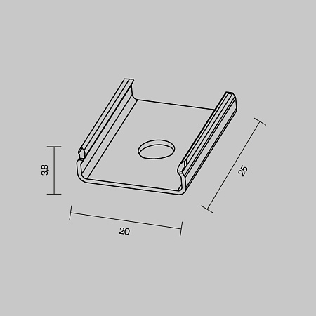 Комплект креплений (для профиля 35×35) 4 шт., Maytoni ALM-3535B-MT 642043