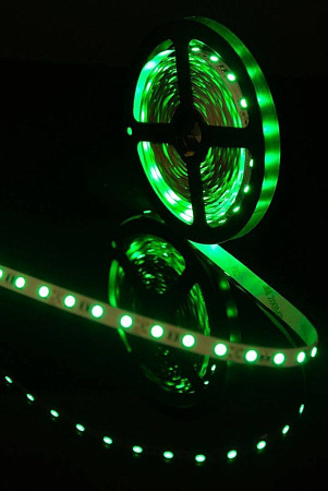 Светодиодная лента стандарт 5050, 60 LED/м, 14,4 Вт/м, 12В , IP20, Цвет: Зеленый SWG 000022