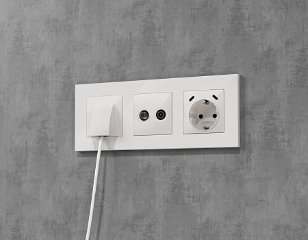 Лицевая панель ALFA для вывода кабеля Ambrella Volt ALFA AP1158 Лицевая панель ALFA для вывода кабеля Ambrella Volt ALFA AP1158