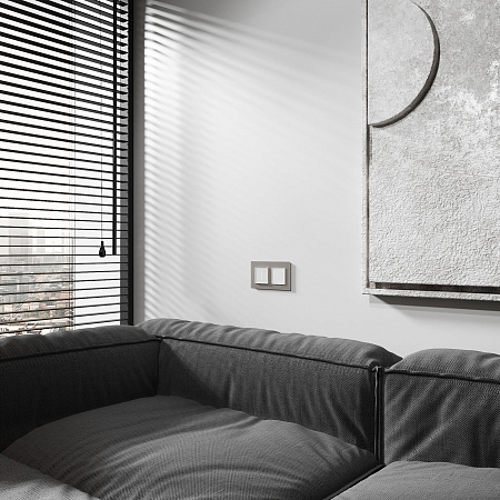 Рамка на 2 поста Werkel Senso дымчатый, стекло soft-touch W0023117 a067415 Рамка на 2 поста Werkel Senso дымчатый, стекло soft-touch W0023117 a067415