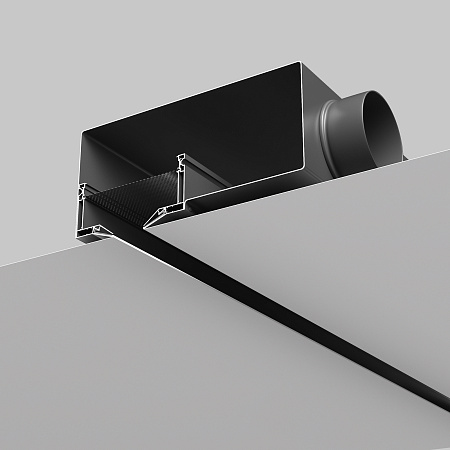 Диффузор с гексагональной сеткой, линейный, для натяжного потолка, черный, КСД тип 4 Maytoni Aero ARC-LD-SC-000014