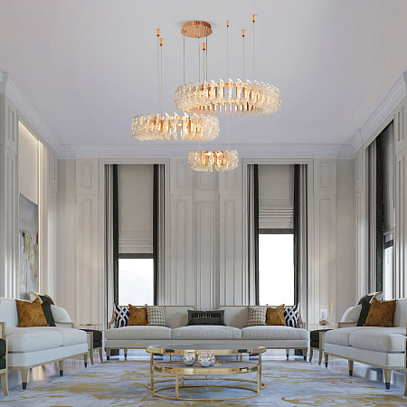 Люстра подвесная светодидная Bogates Farfalla 90374/3 золото