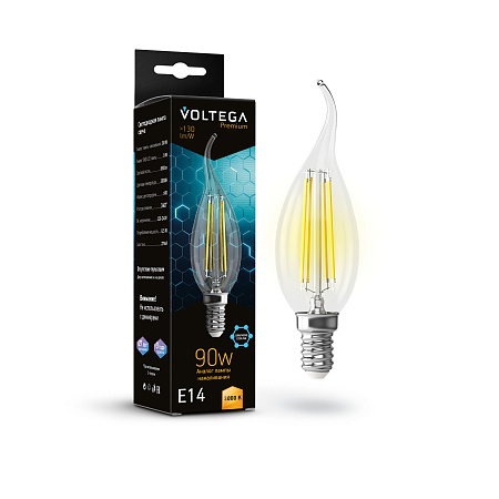 Светодиодная лампа 9W 3000K E14 Voltega Crystal Graphene Candle wind 7220 Светодиодная лампа 9W 3000K E14 Voltega Crystal Graphene Candle wind 7220