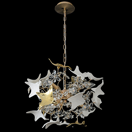 Люстра подвесная Crystal Lux LETISIA SP9 GOLD