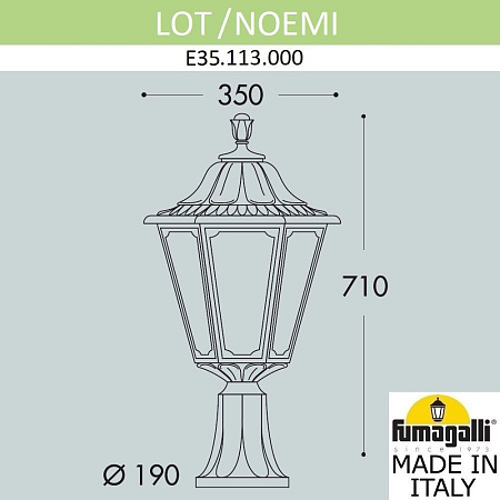 Ландшафтный светильник FUMAGALLI LOT/NOEMI E35.113.000.AXH27