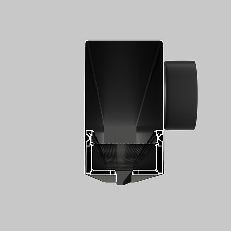 Диффузор с гексагональной сеткой, линейный, ГКЛ 12,5 мм, черный, КСД тип 1 Maytoni Aero ARC-LD-G12-000011