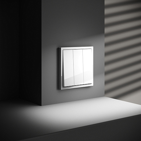 Выключатель встраиваемый VOLTUM S70 трехклавишный (белый глянцевый) VLS030101 Выключатель встраиваемый VOLTUM S70 трехклавишный (белый глянцевый) VLS030101